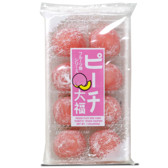 Kubota Japanese Fruit Mochi Fruits Daifuku (Rice Cake), Peach Babodim