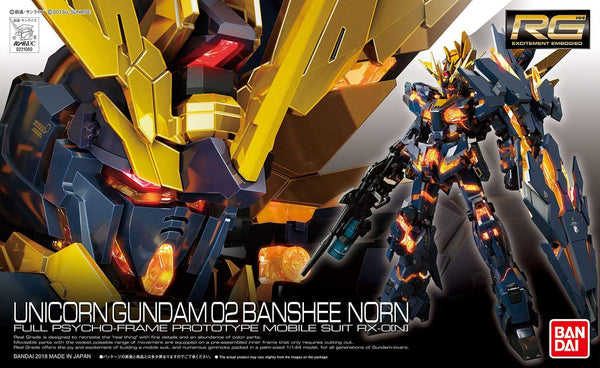 Bandai Hobby Mobile Suit Gundam Unicorn Gundam 02 Banshee Norn Real Grade 1/144 Scale Model Kit