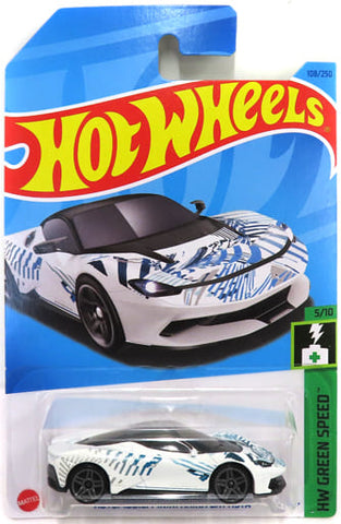 Hot Wheels Automobili Pininfarina Battista 108/250 HW Green Speed White