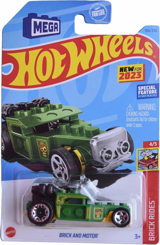 Hot Wheels Brick And Motor (Green) Brick Rides