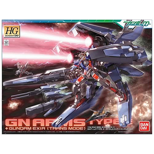 Bandai Hobby Mobile Suit Gundam 00 GN Arms Type E and Gundam Exia High Grade 1:144 Scale Model Kit