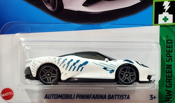 Hot Wheels Automobili Pininfarina Battista 108/250 HW Green Speed White