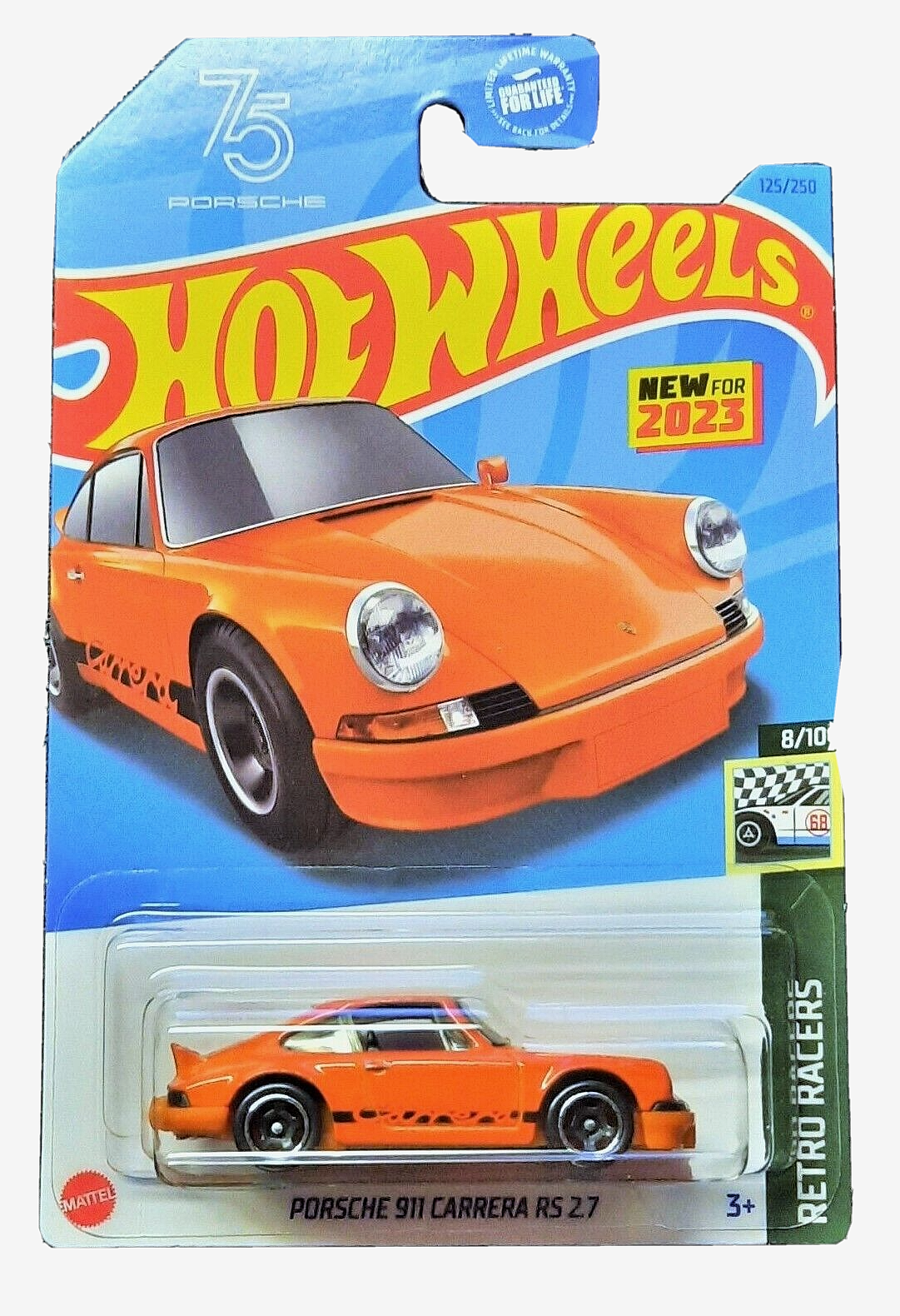 Hot Wheels Porsche 911 Carrera RS 2.7 Retro Racers 8/10 125/250