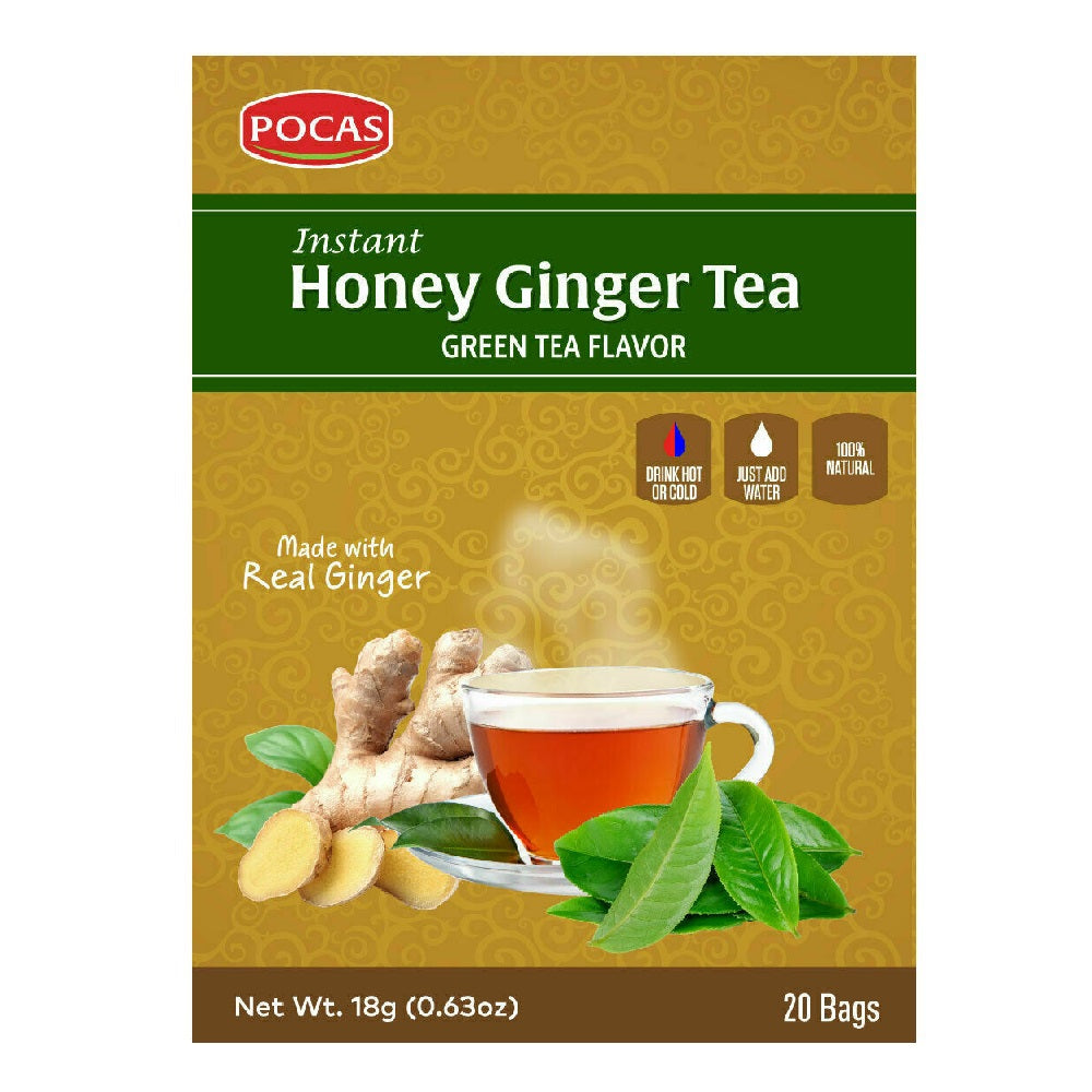 Pocas Honey Ginger Tea, Green Tea Flavor