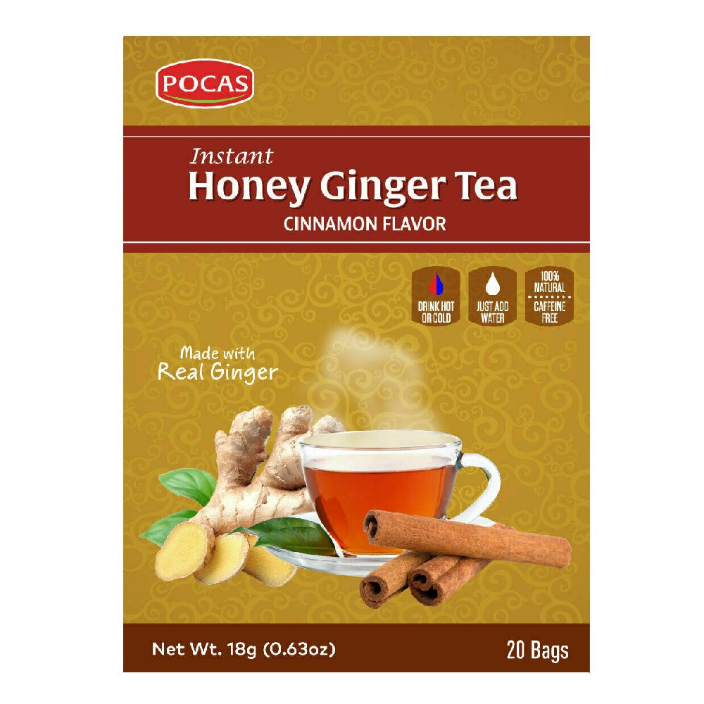 Pocas Honey Ginger Tea, Cinnamon Flavor