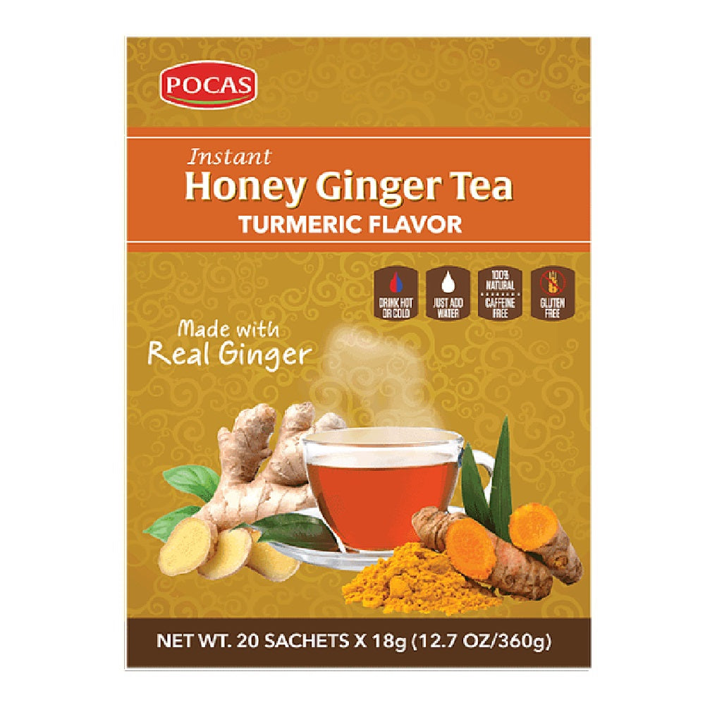 Pocas Honey Ginger Tea, Turmeric Flavor
