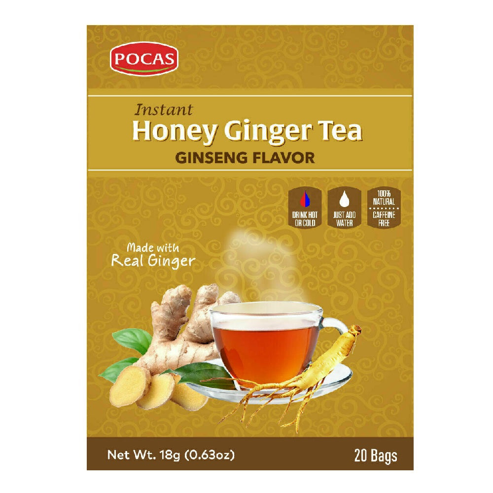 Pocas Honey Ginger Tea, Ginseng Flavor