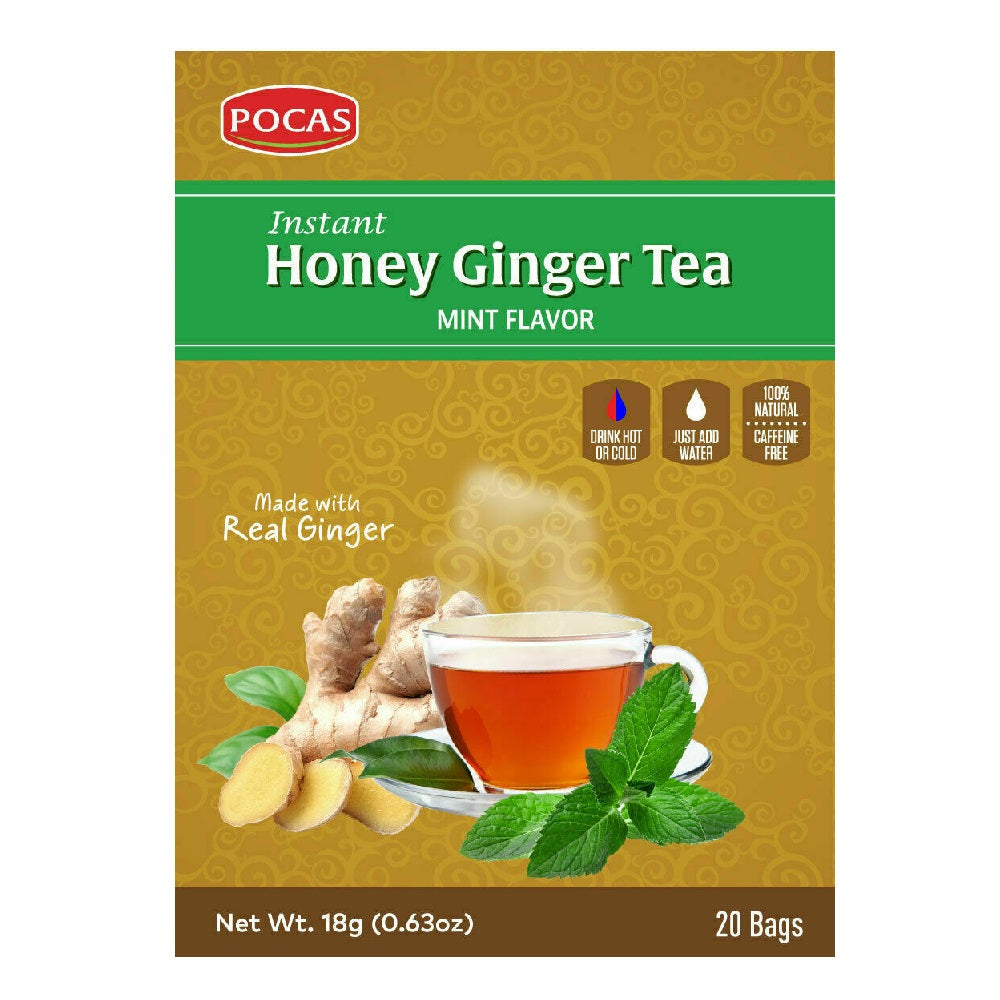 Pocas Honey Ginger Tea, Mint Flavor