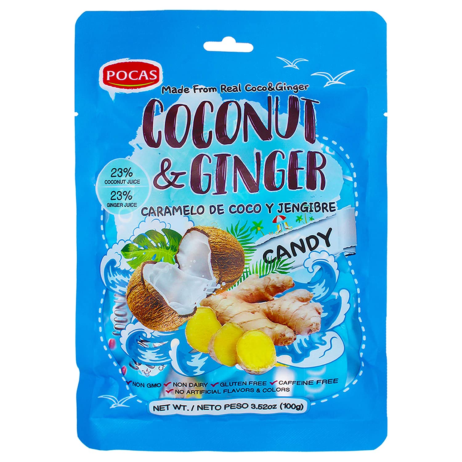 Pocas, Coconut & Ginger Hard Candy