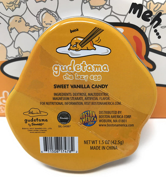 Sanrio Gudetama, The Lazy Egg Sweet Vanilla Tin Candy