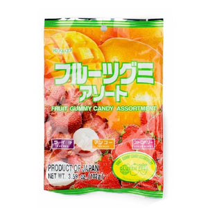 Kasugai Gummy Candy, Fruits Mix (Lychee, Strawberry, and Mango)
